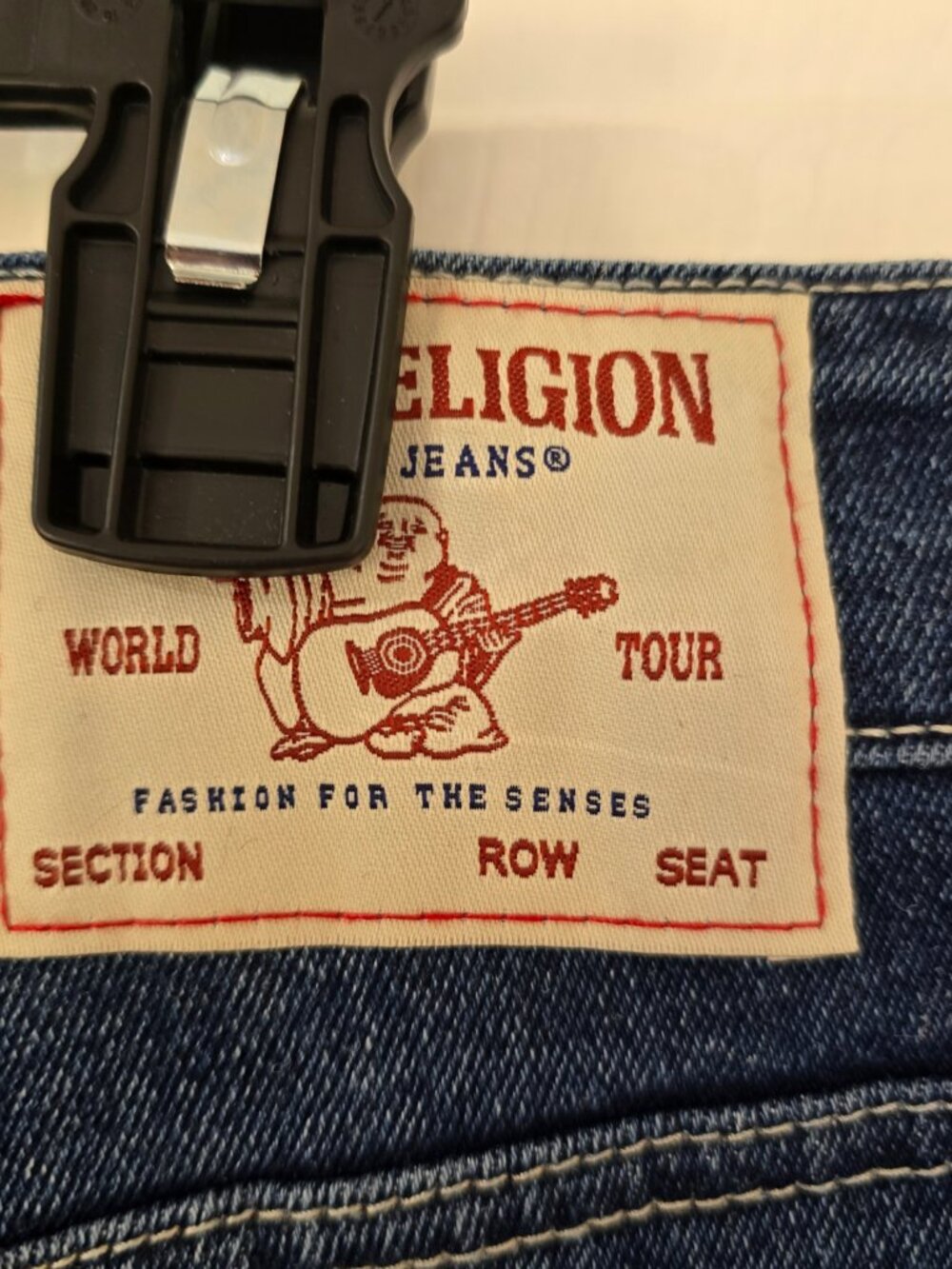 True Religion Wmns Bobbi Mid Rise Baggy Jeans Med Blaze Wash MSRP $164 Sz 26 NWT - Picture 7 of 10